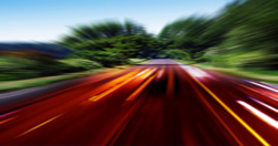 Road With Light Streaks